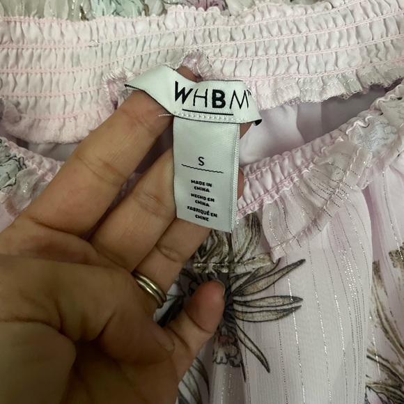 NWT White House Black Market Floral Off-Shoulder Blouse - Picture 3 of 8